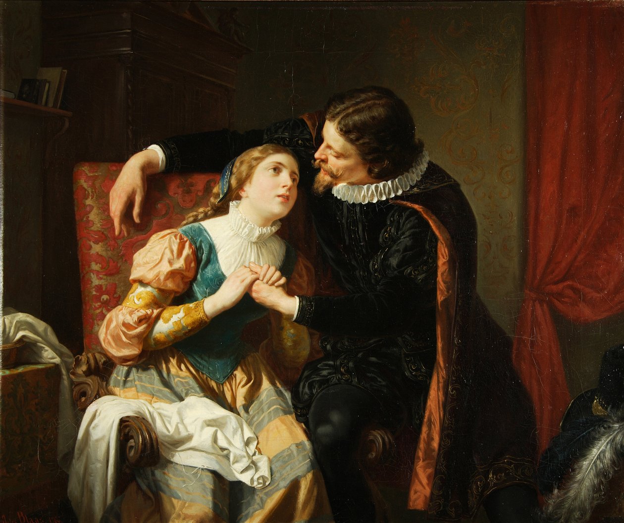 Egmont i Klärchen, 1866 autorstwa Julius Blaas von