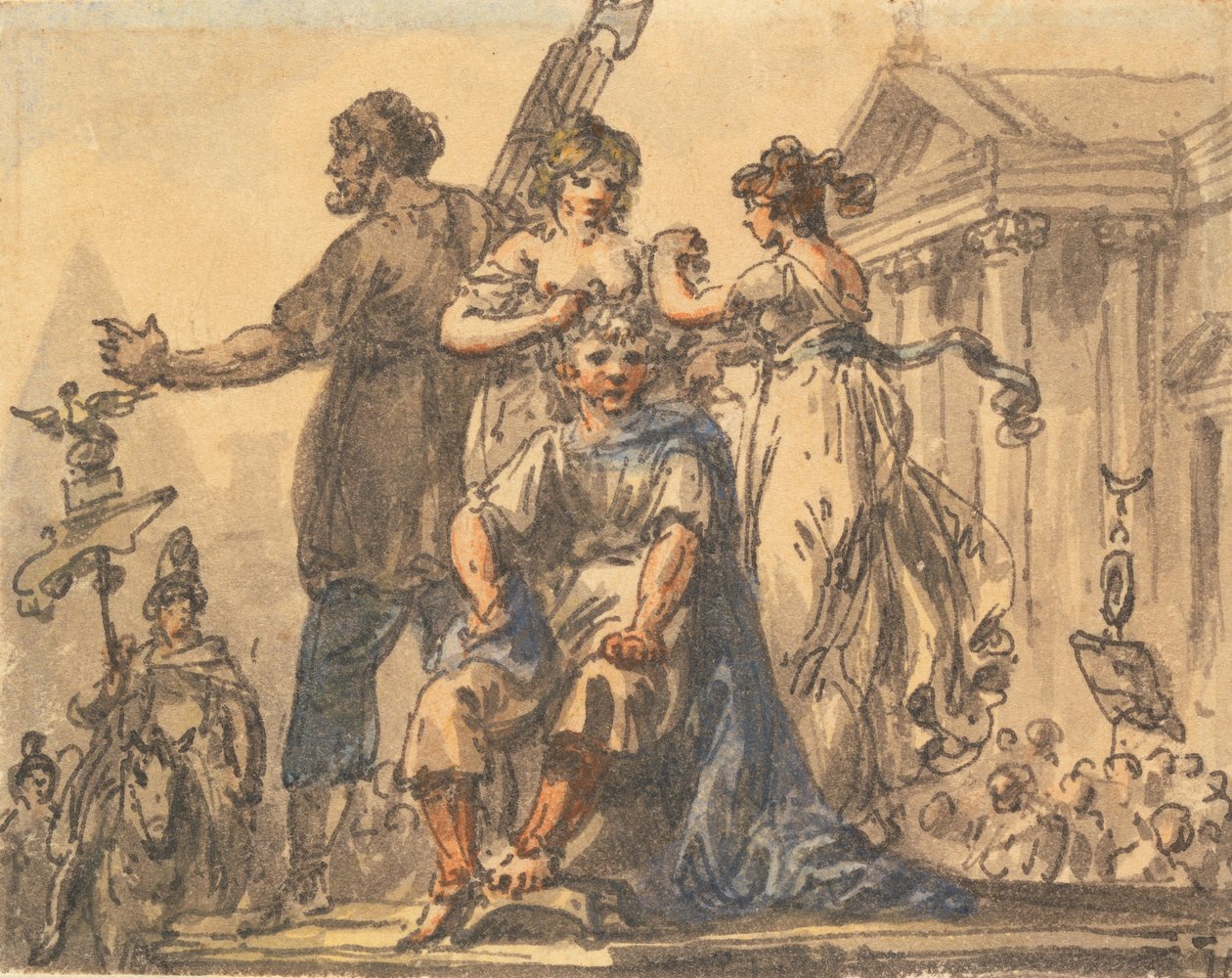Die Bildung der Bürgerkrone autorstwa Julius Caesar Ibbetson