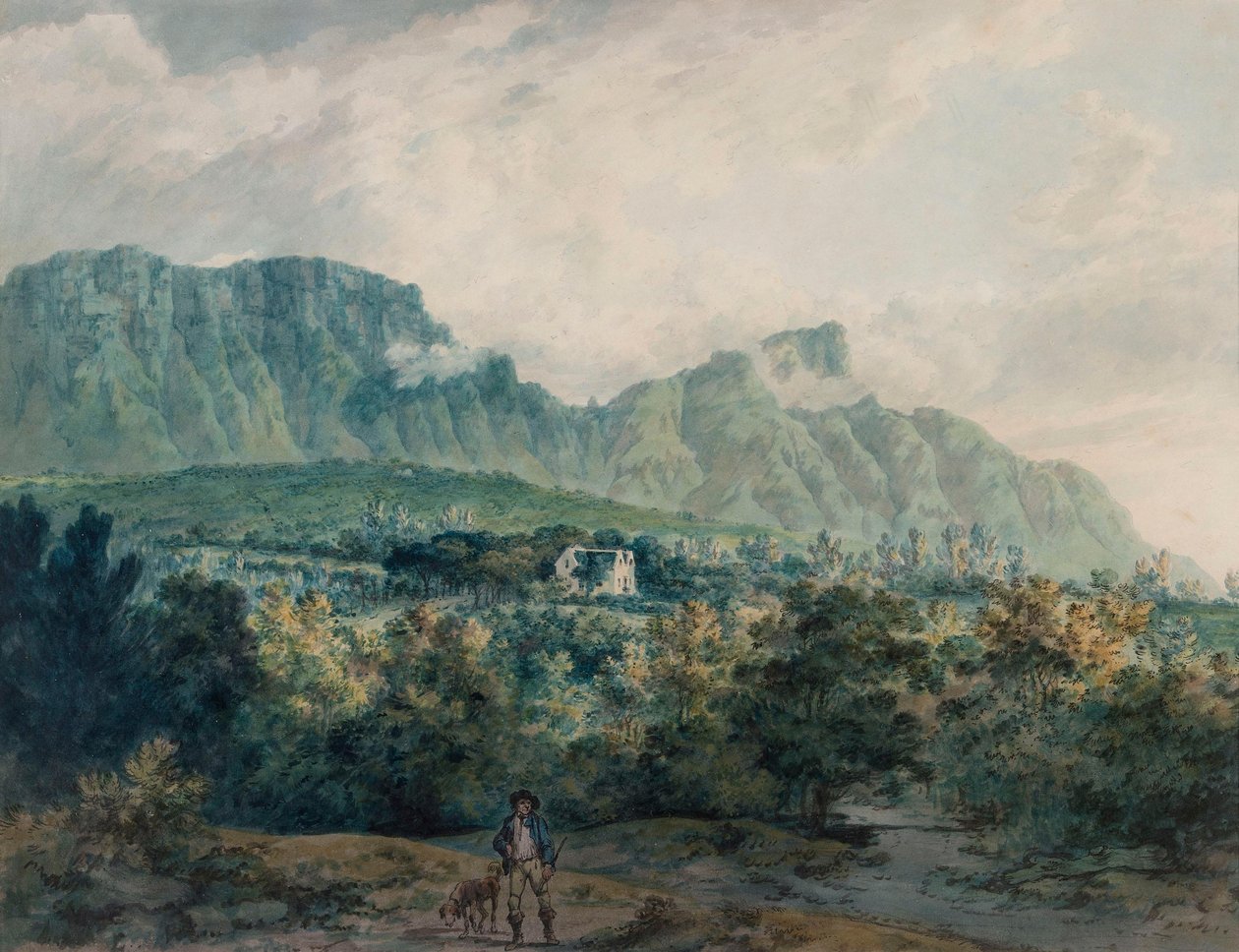 Undercliff, Wyspa Wight autorstwa Julius Caesar Ibbetson