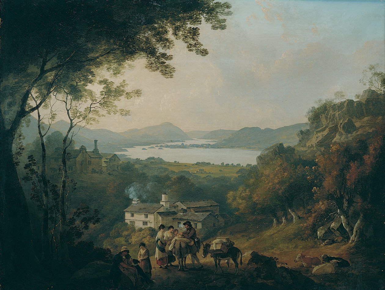 Windermere z Troutbeck autorstwa Julius Caesar Ibbetson