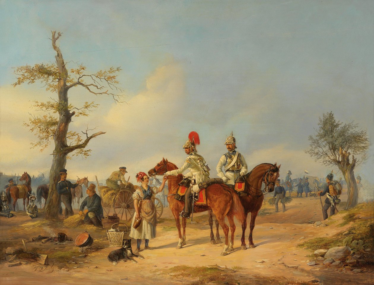 Sutler i kirasjerzy pruscy autorstwa Julius Carl Schulz