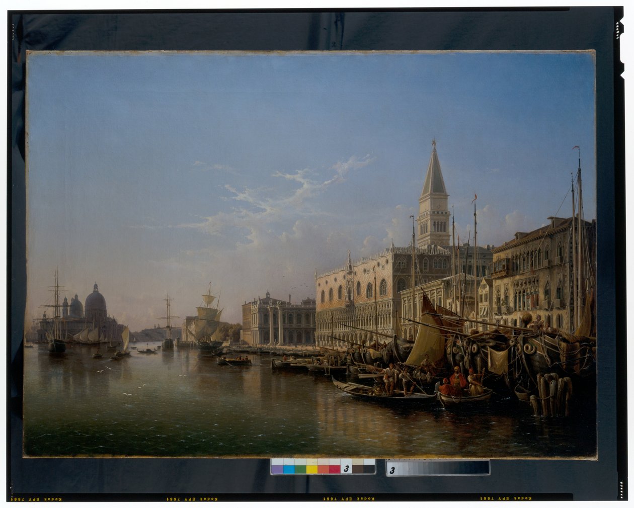 Wenecja: Riva Degli Schiavoni, Patrząc na zachód z Punta Della Dogana autorstwa Julius Eduard Wilhelm Helfft