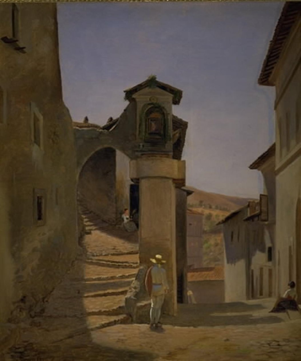 Scena uliczna w Subiaco, Włochy autorstwa Julius Friedlænder