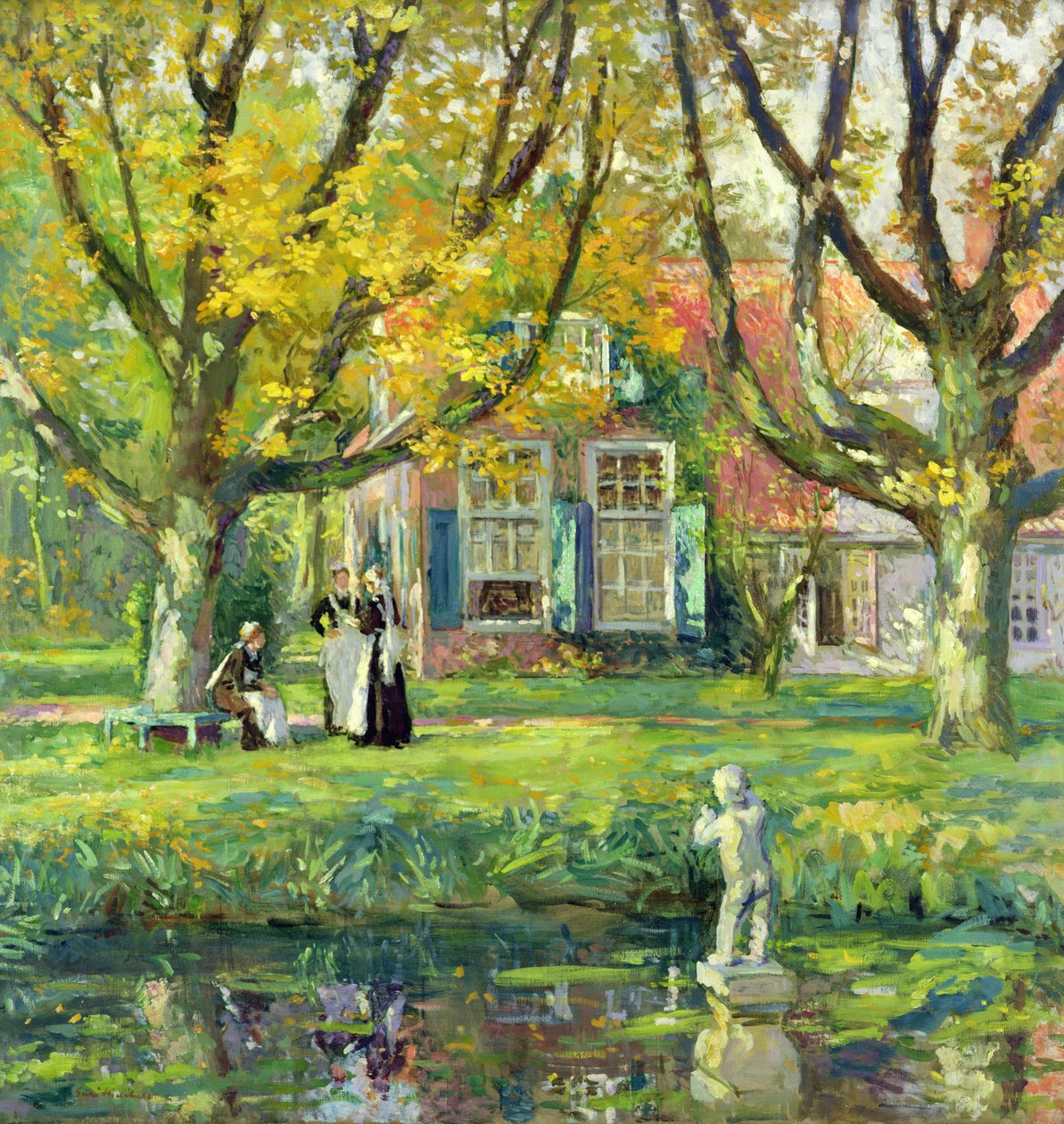 Mój ogród (olej na płótnie) autorstwa Julius Gari Melchers