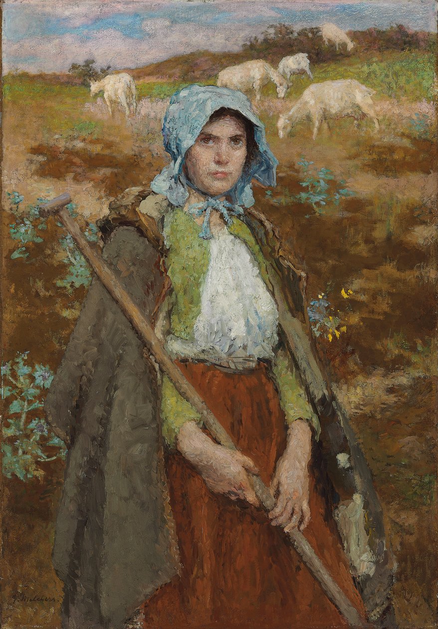 Pasterz (olej na płótnie) autorstwa Julius Gari Melchers
