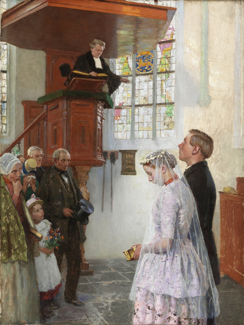 Wesele, ok.1900 autorstwa Julius Gari Melchers