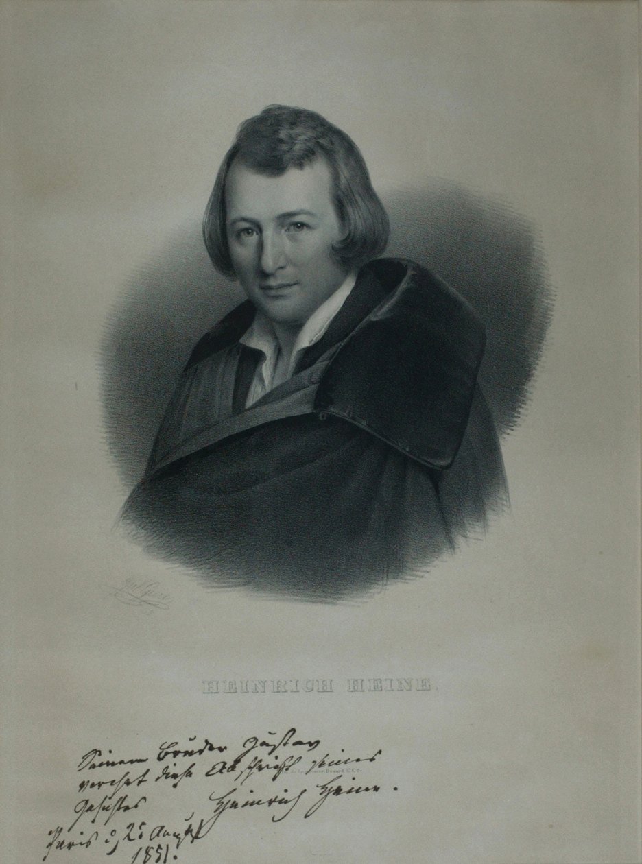 Portret poety Heinricha Heinego 1797-1856, 1839 autorstwa Julius Giere