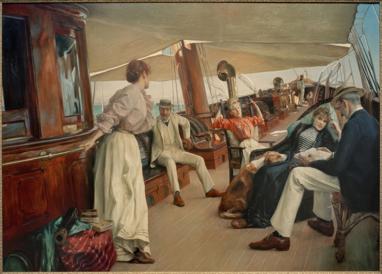 Na jachcie „Namouna” autorstwa Julius Leblanc Stewart