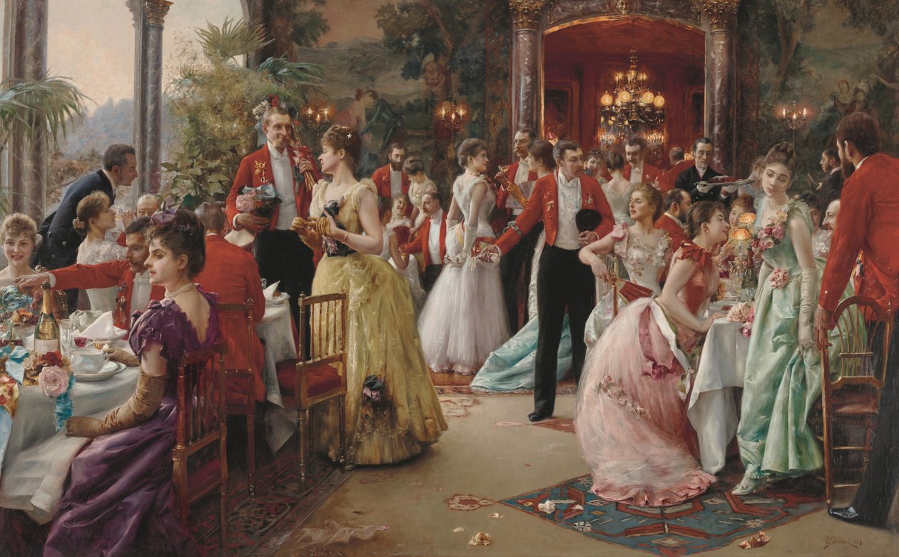 Wieczerza na polowaniu autorstwa Julius Leblanc Stewart