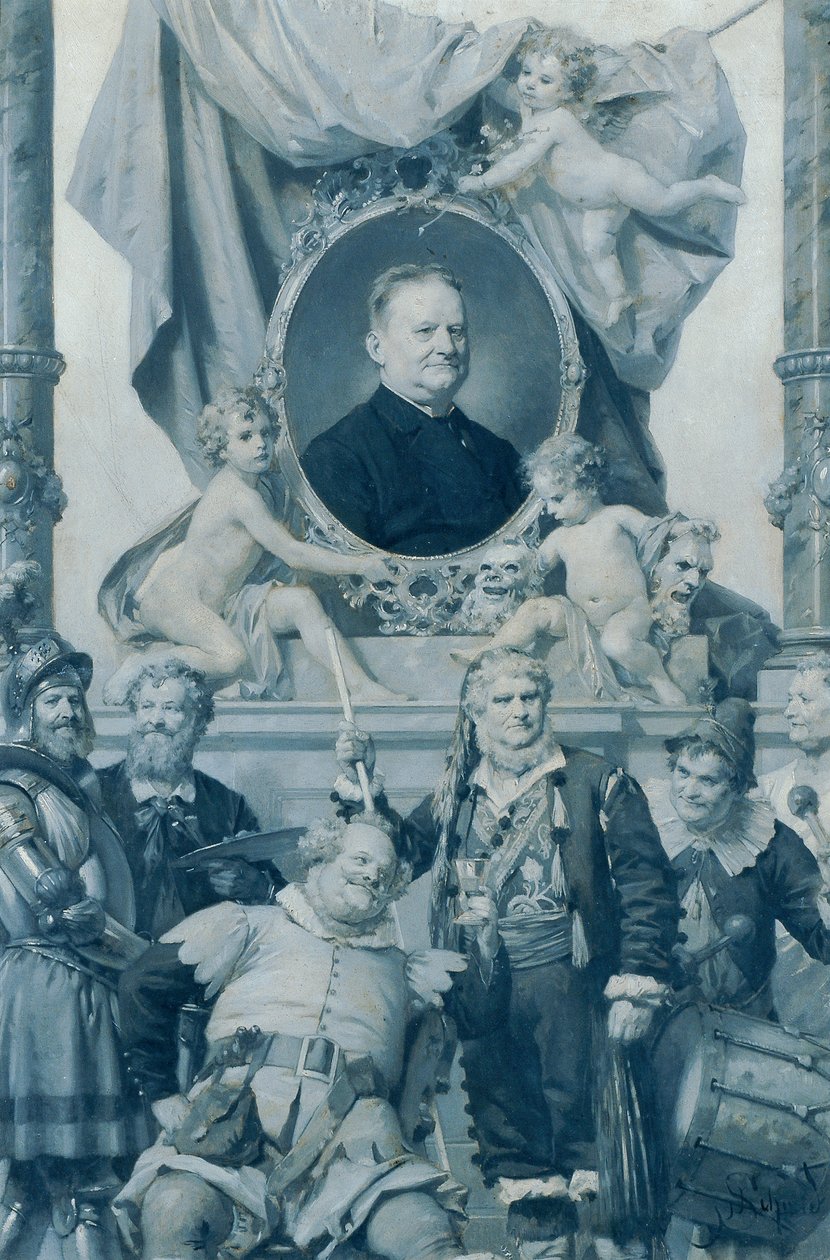 Aktor teatru Burgtheater Bernhard Baumeister autorstwa Julius Schmid