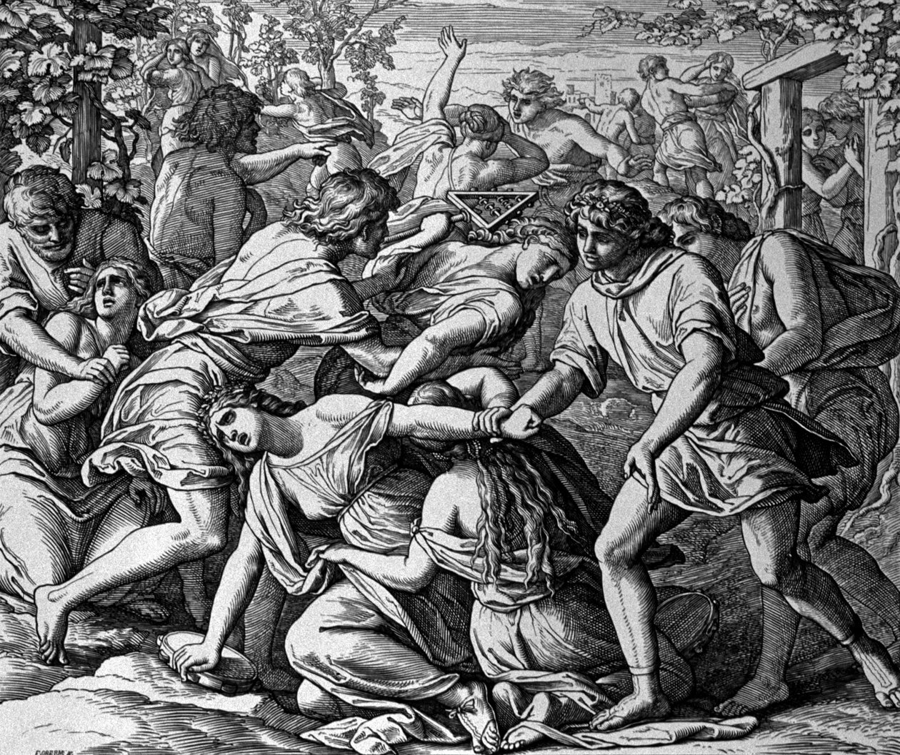 Porwanie córek Izraela autorstwa Julius Schnorr von Carolsfeld