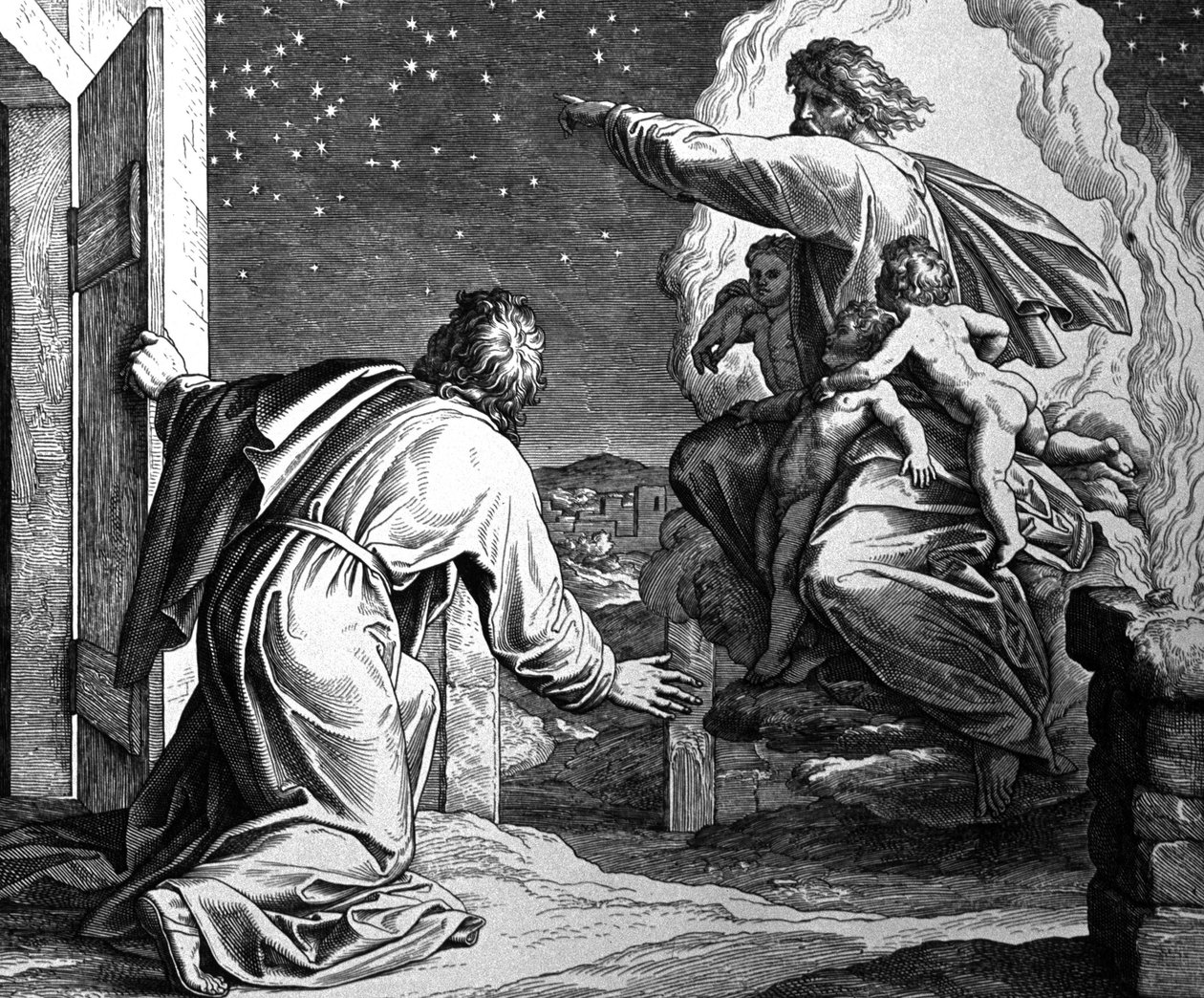 Abraham otrzymuje rozkaz Boga, aby opuścić Harran autorstwa Julius Schnorr von Carolsfeld