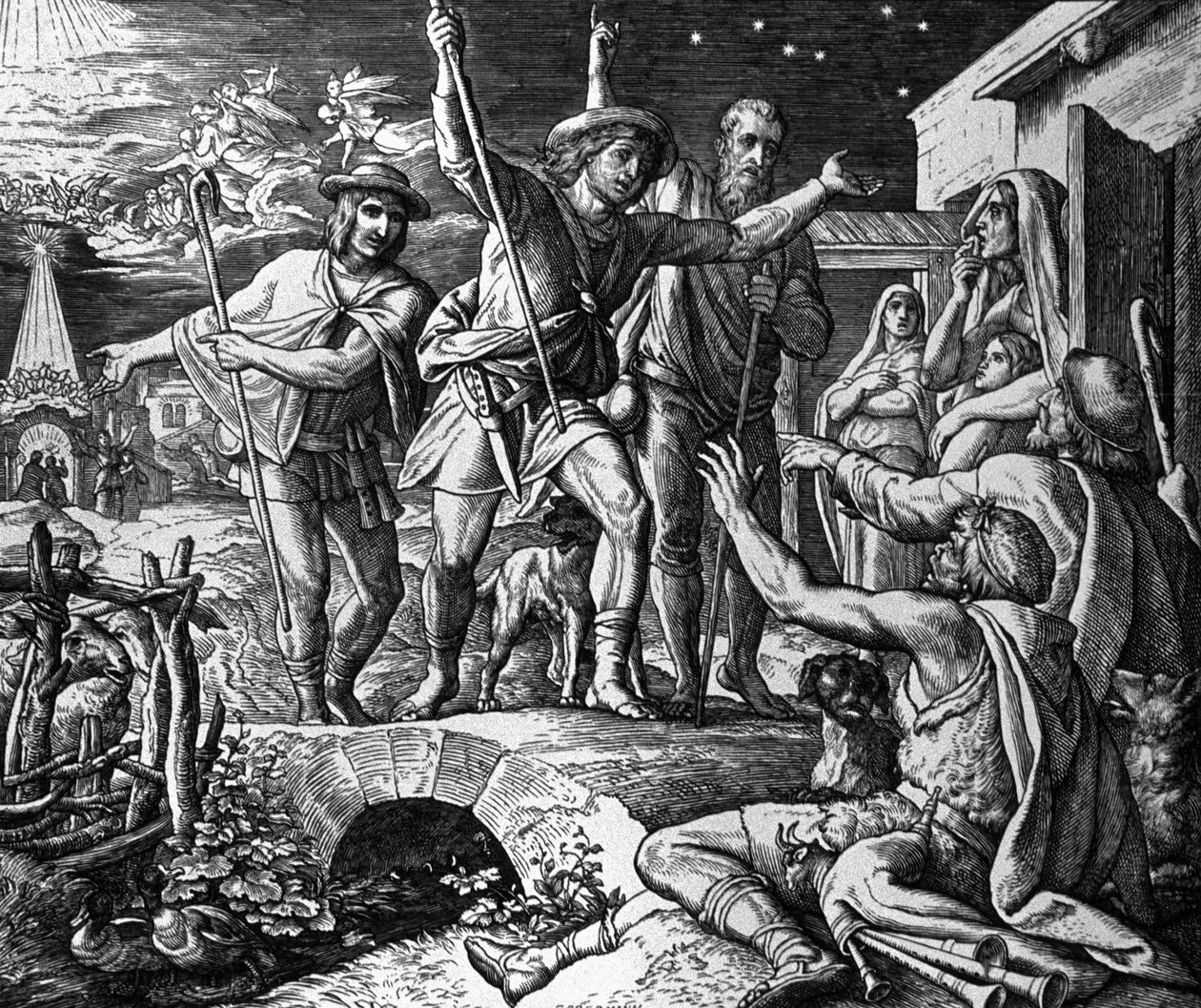 Adoracja pasterzy autorstwa Julius Schnorr von Carolsfeld