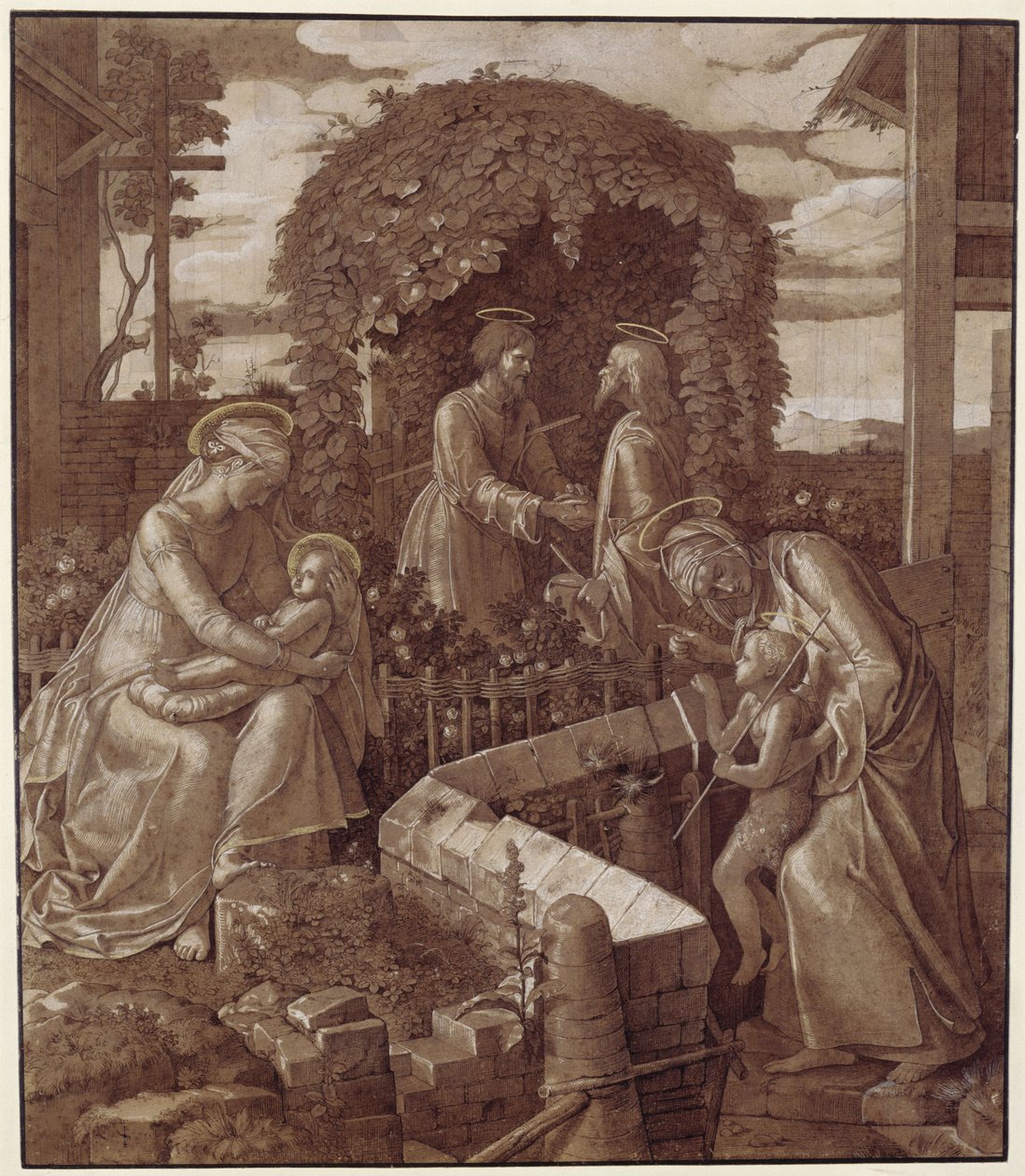 Wizyta rodziców Jana u rodziców Jezusa autorstwa Julius Schnorr von Carolsfeld