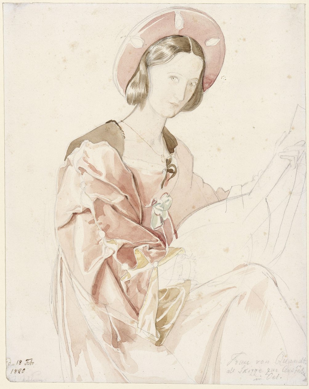Portret Clary Bianki von Quandt autorstwa Julius Schnorr von Carolsfeld