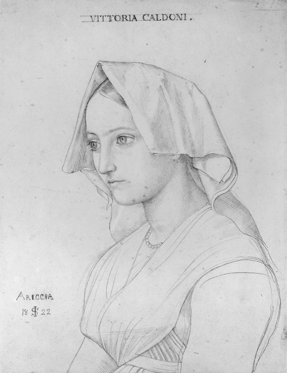 Portret Vittorii Caldoni autorstwa Julius Schnorr von Carolsfeld