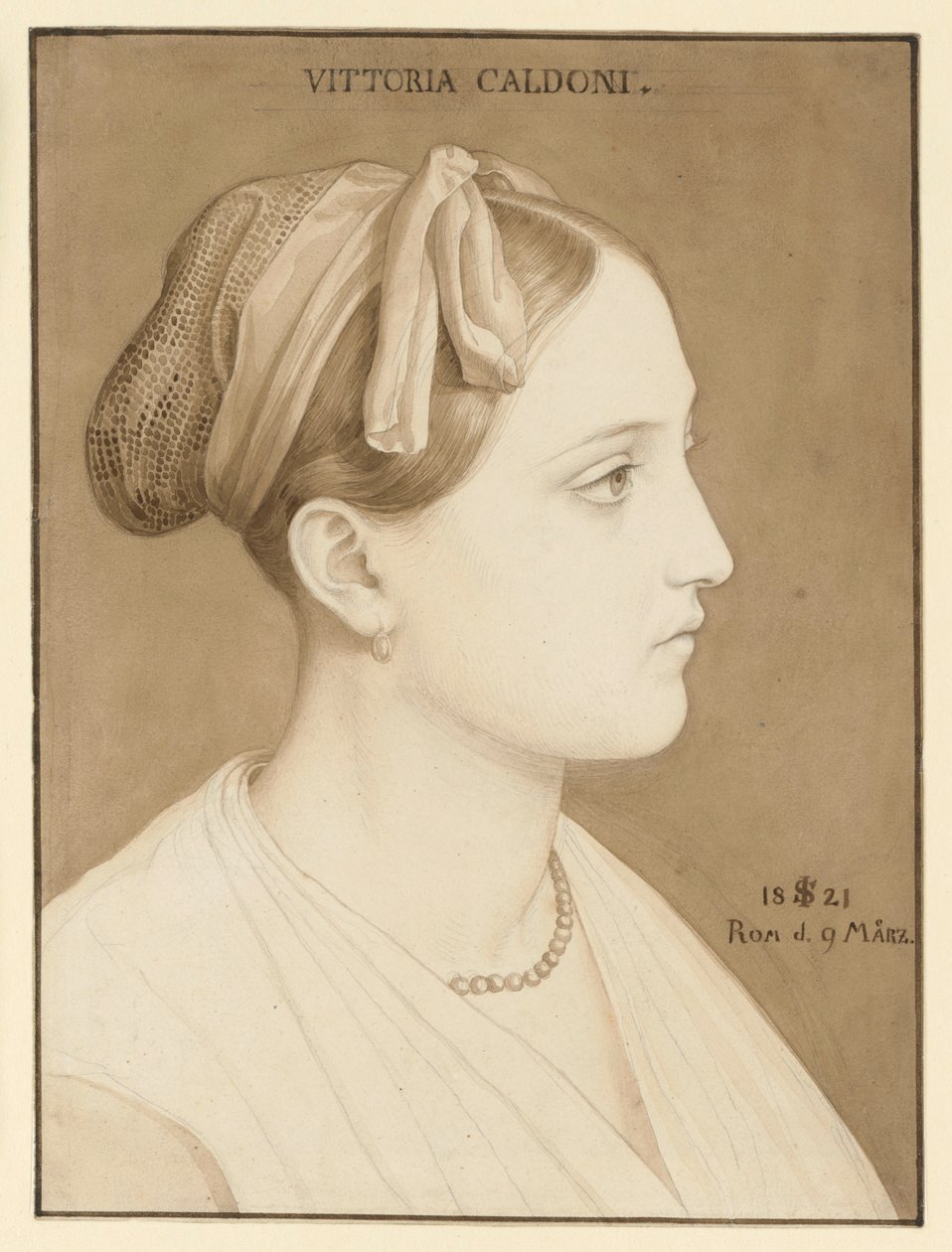 Portret Vittorii Caldoni autorstwa Julius Schnorr von Carolsfeld
