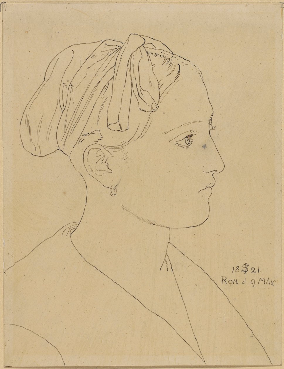 Popiersie Rzymianki - Vittoria Caldoni autorstwa Julius Schnorr von Carolsfeld