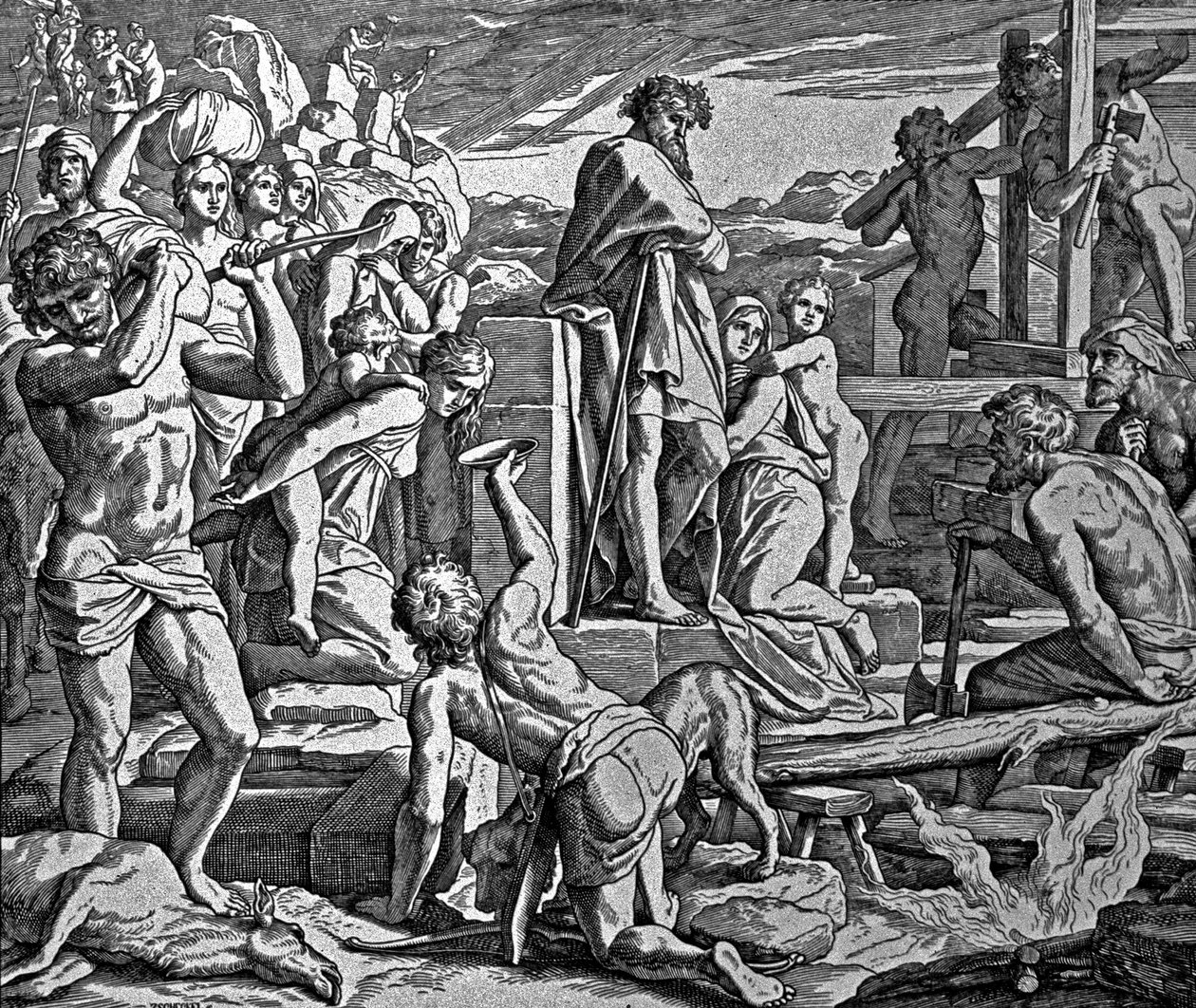 Kain zbudował miasto Henoch autorstwa Julius Schnorr von Carolsfeld