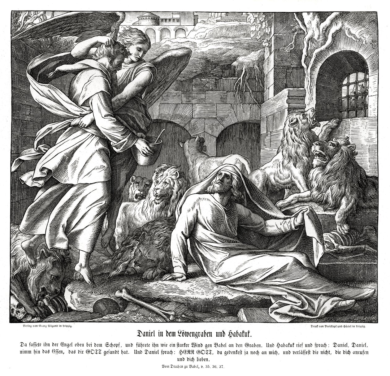 Daniel i lwia den autorstwa Julius Schnorr von Carolsfeld