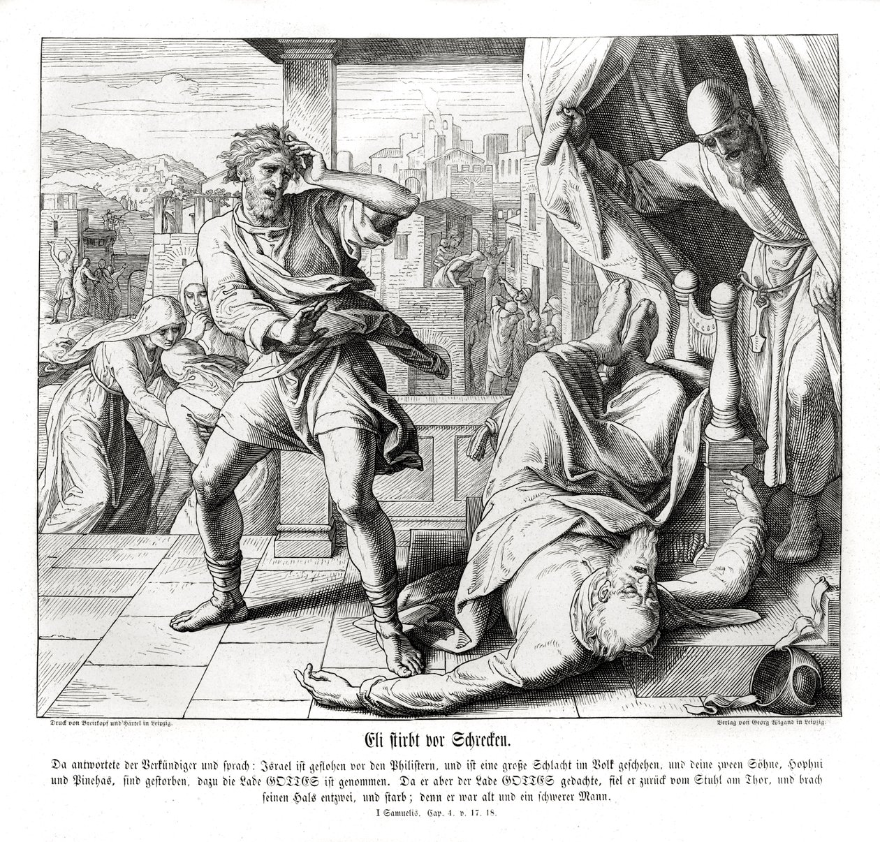 Śmierć Elia autorstwa Julius Schnorr von Carolsfeld