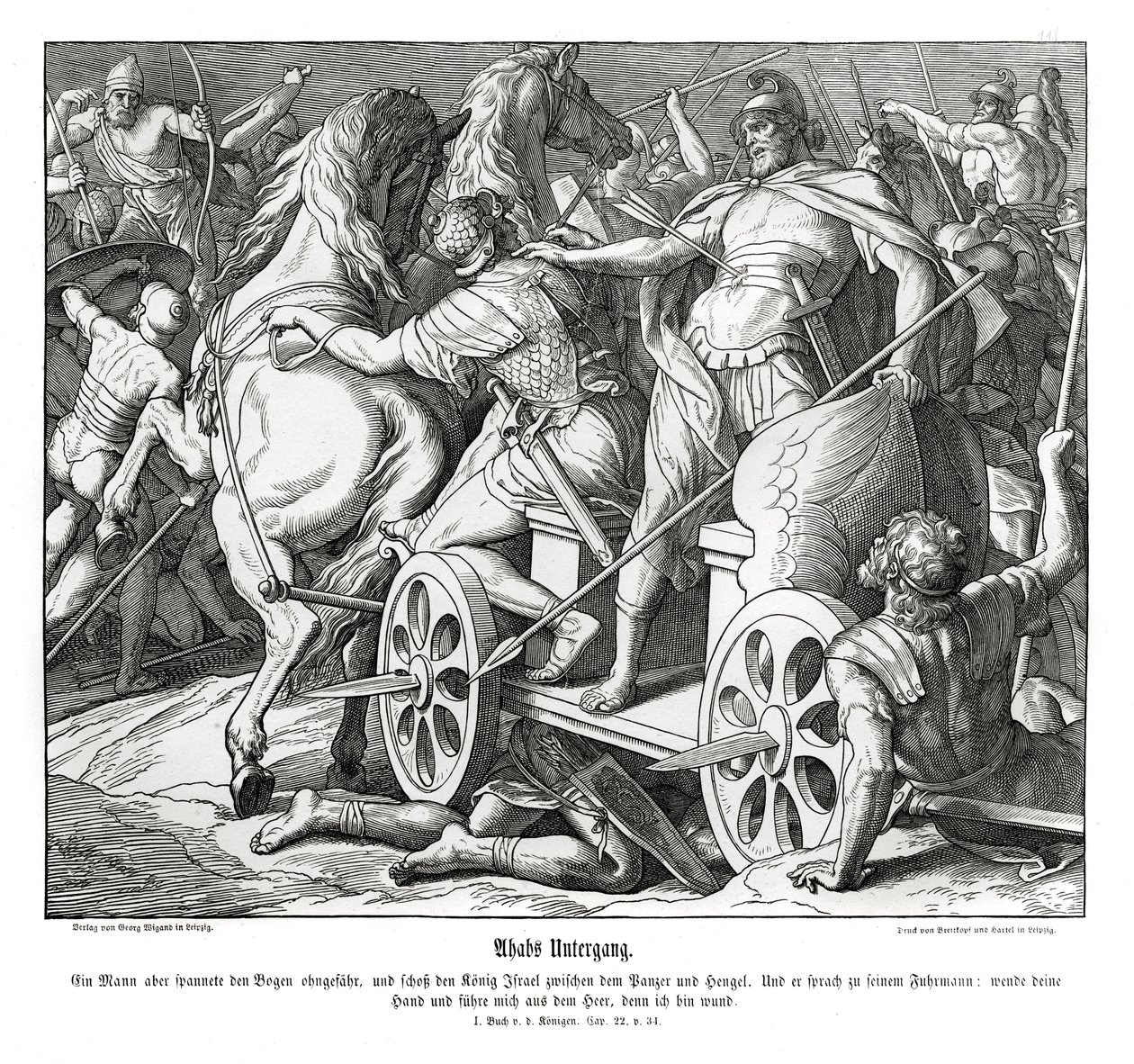 Upadek Achaba autorstwa Julius Schnorr von Carolsfeld