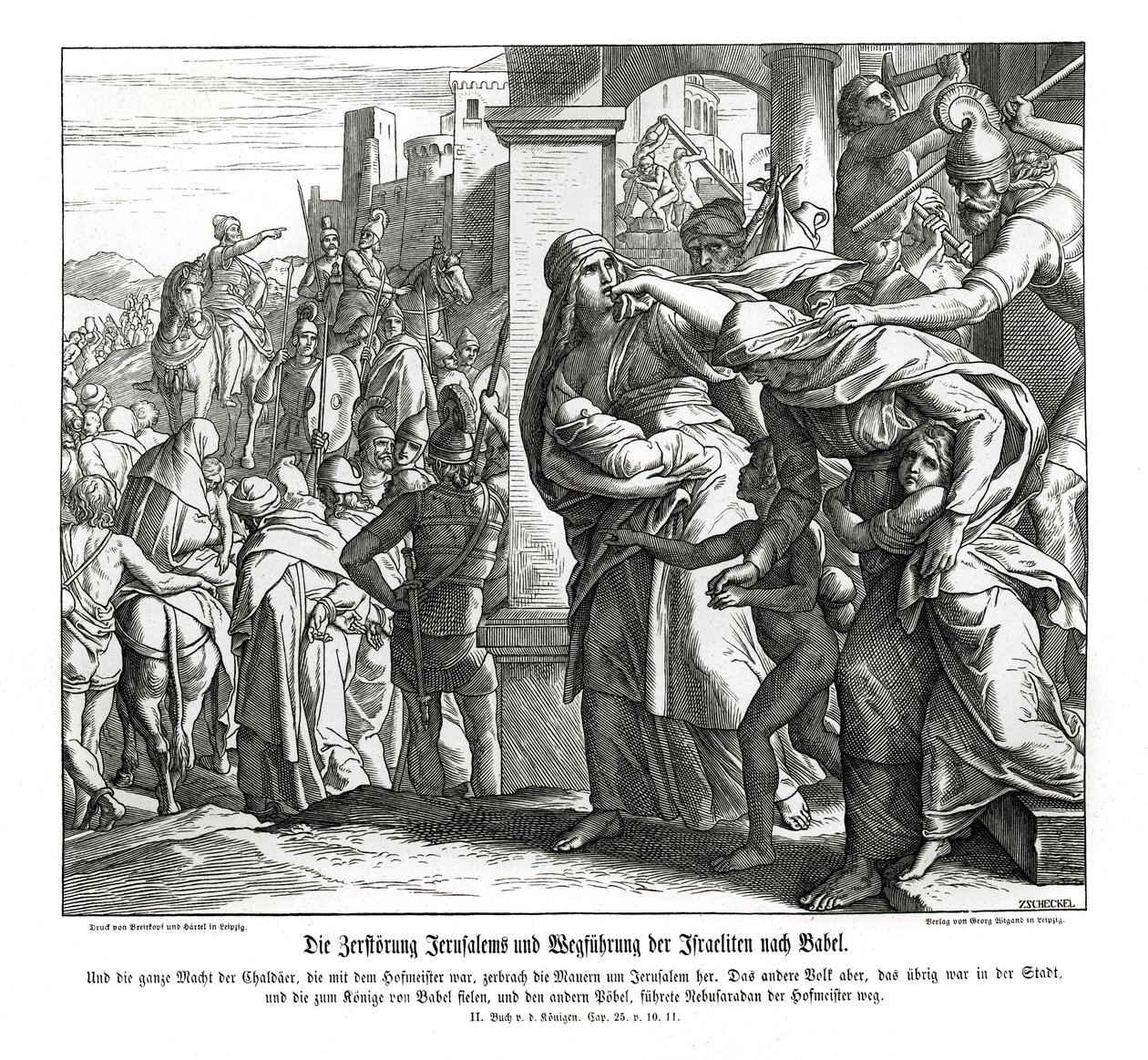 Upadek Jerozolimy, 2 Królów autorstwa Julius Schnorr von Carolsfeld