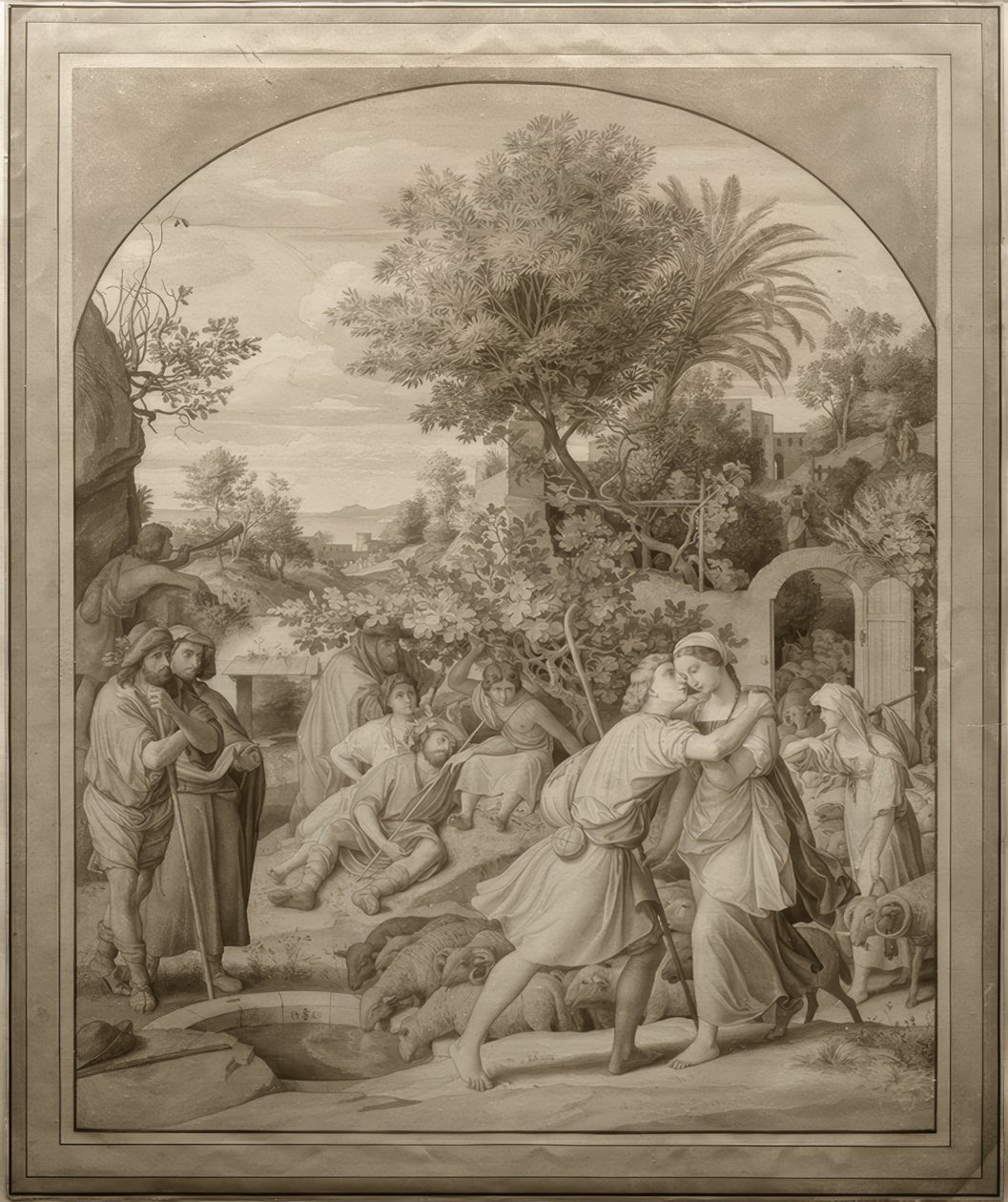Jakub i Rachela przy studni autorstwa Julius Schnorr von Carolsfeld