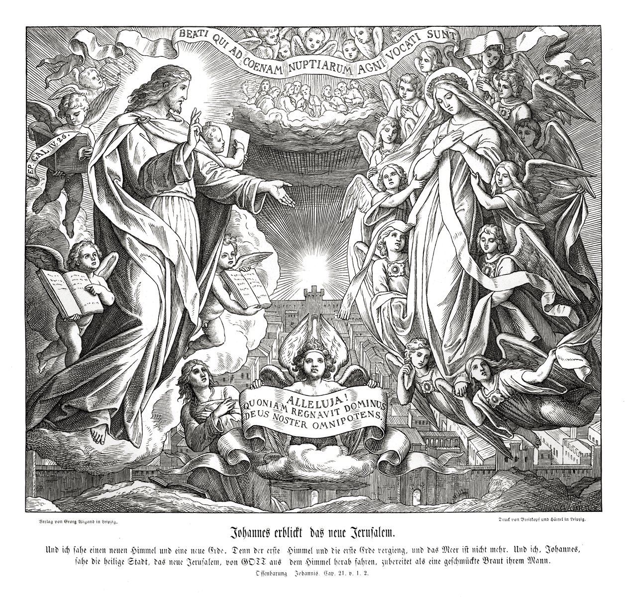 Janowa wizja nowej Jerozolimy, Objawienie autorstwa Julius Schnorr von Carolsfeld