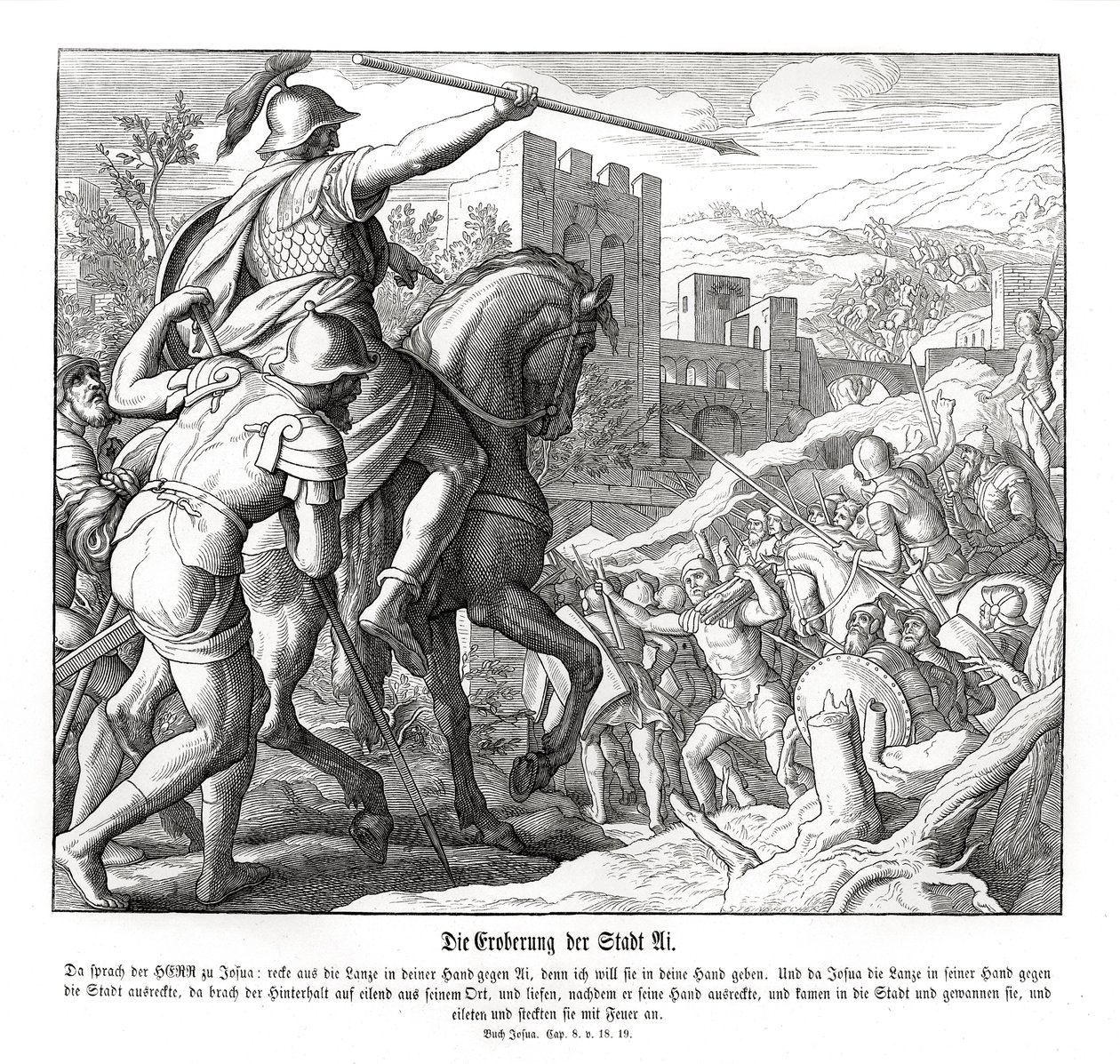 Joshua zdobywa miasto Ai, Joshua autorstwa Julius Schnorr von Carolsfeld