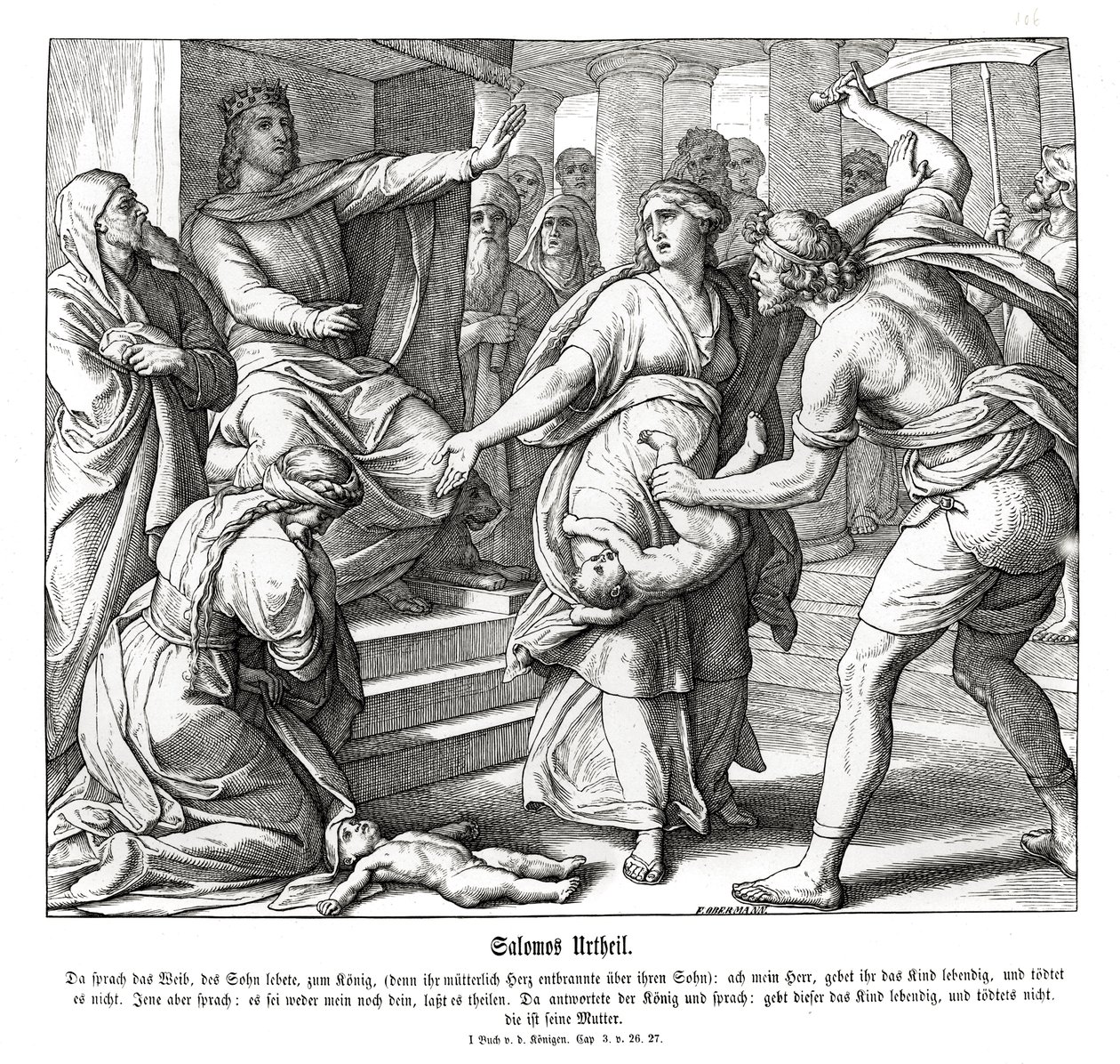Wyrok Salomona autorstwa Julius Schnorr von Carolsfeld