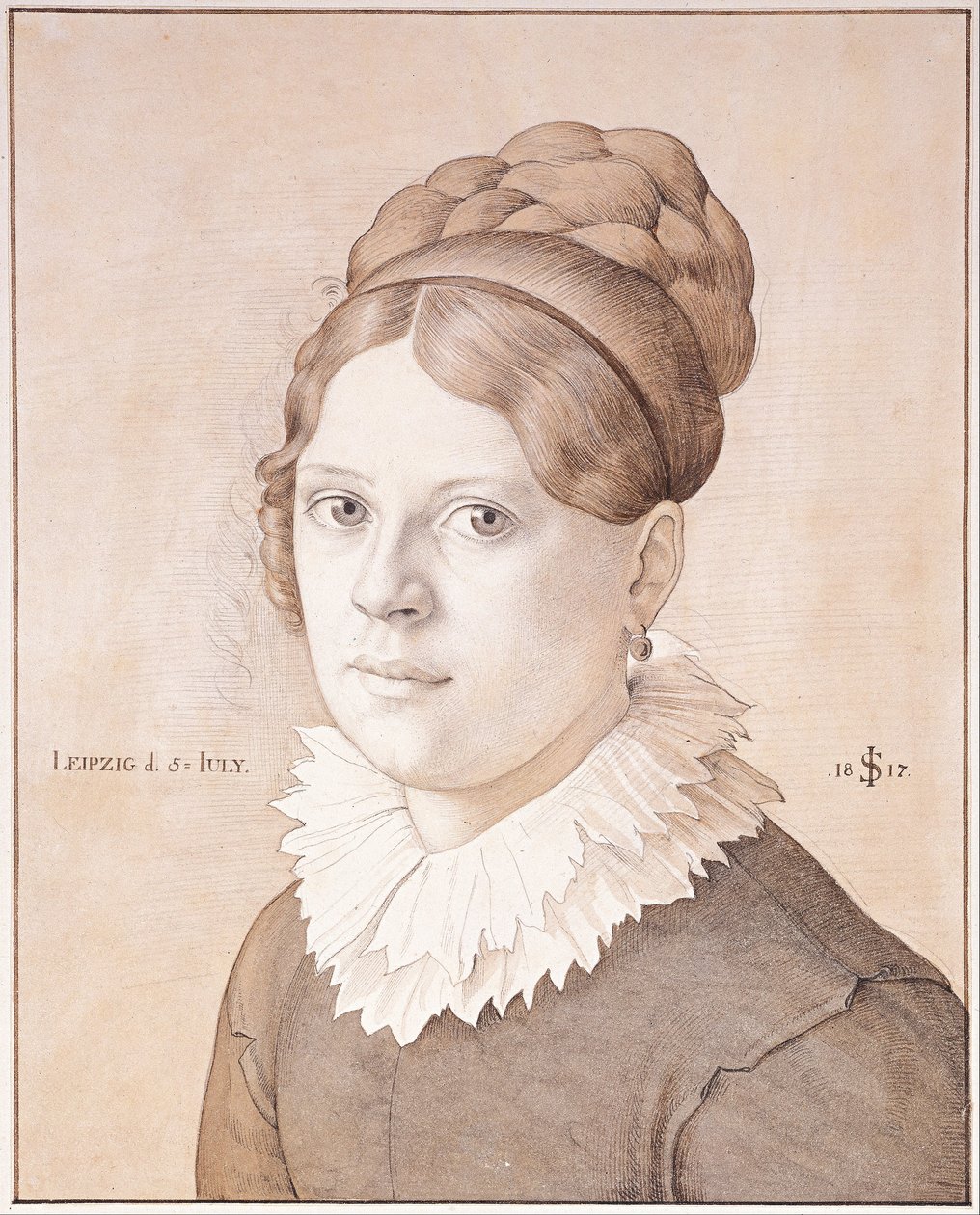 Portret Henriette Schnorr von Carolsfeld, 1817 r. autorstwa Julius Schnorr von Carolsfeld