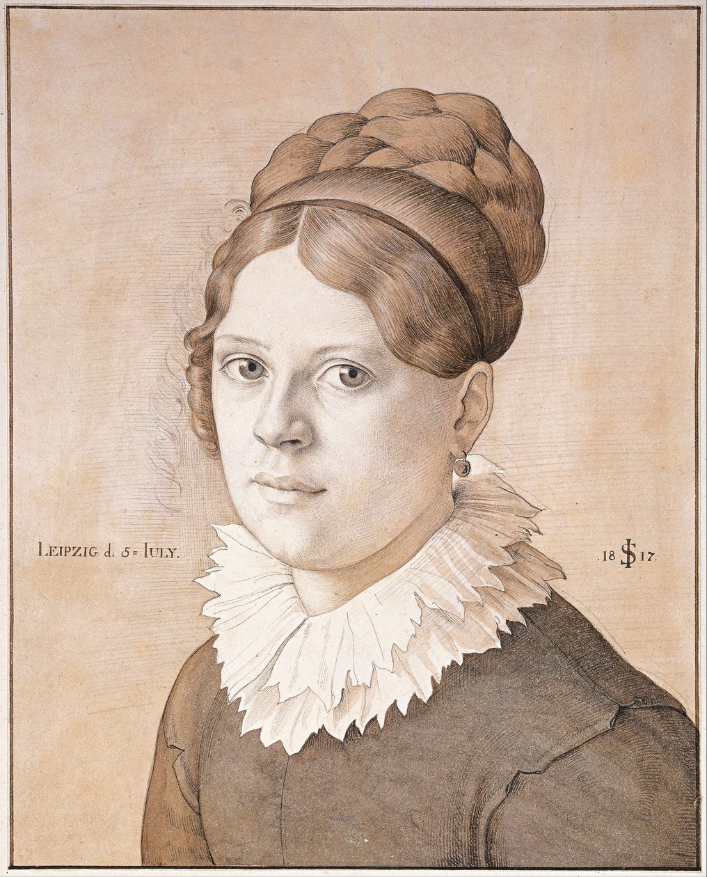Portret Henrietty Schnorr von Carolsfeld, 1817 autorstwa Julius Schnorr von Carolsfeld