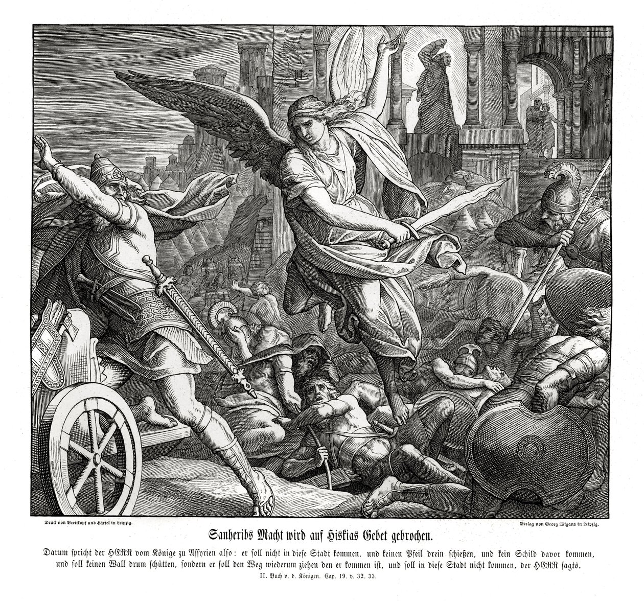 Modlitwa Ezechiasza, 2 Królów autorstwa Julius Schnorr von Carolsfeld