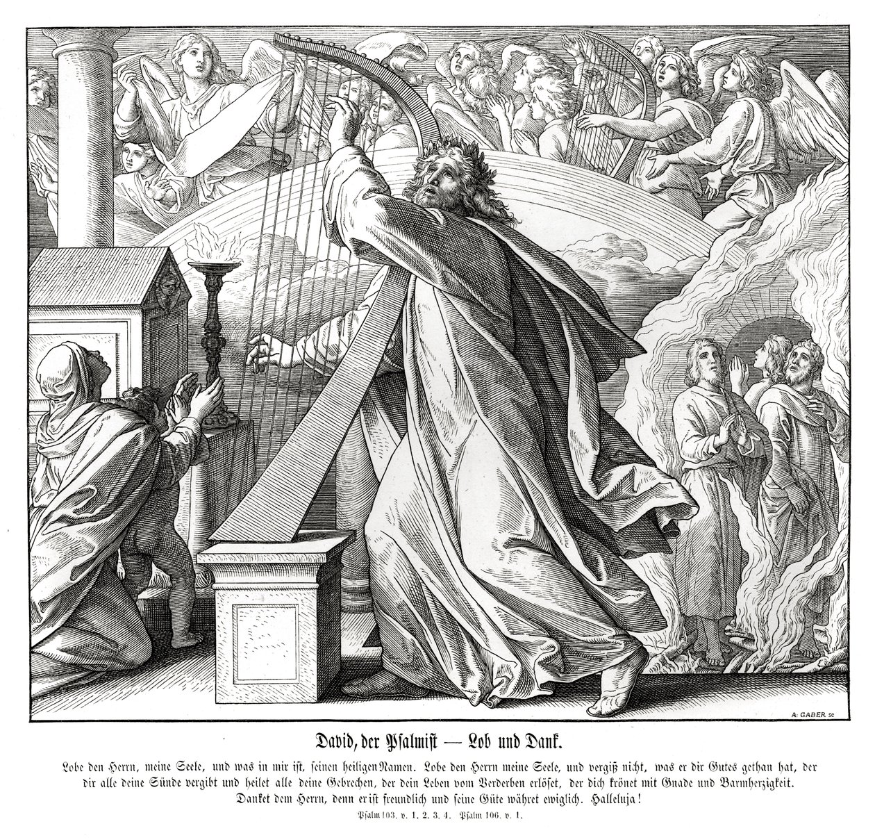Psalmy - uwielbienie i podziękowania autorstwa Julius Schnorr von Carolsfeld