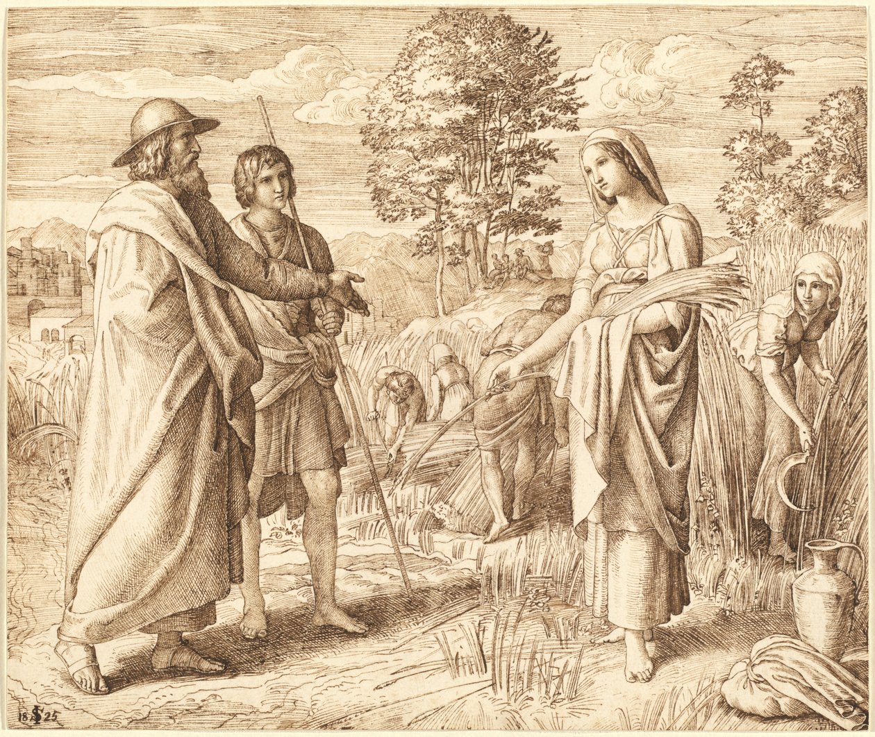 Rut i Booz autorstwa Julius Schnorr von Carolsfeld