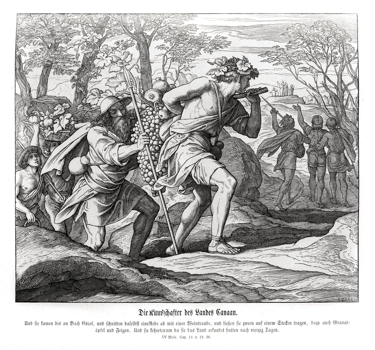 Zwiadowcy do ziemi Kanaan, Liczby autorstwa Julius Schnorr von Carolsfeld