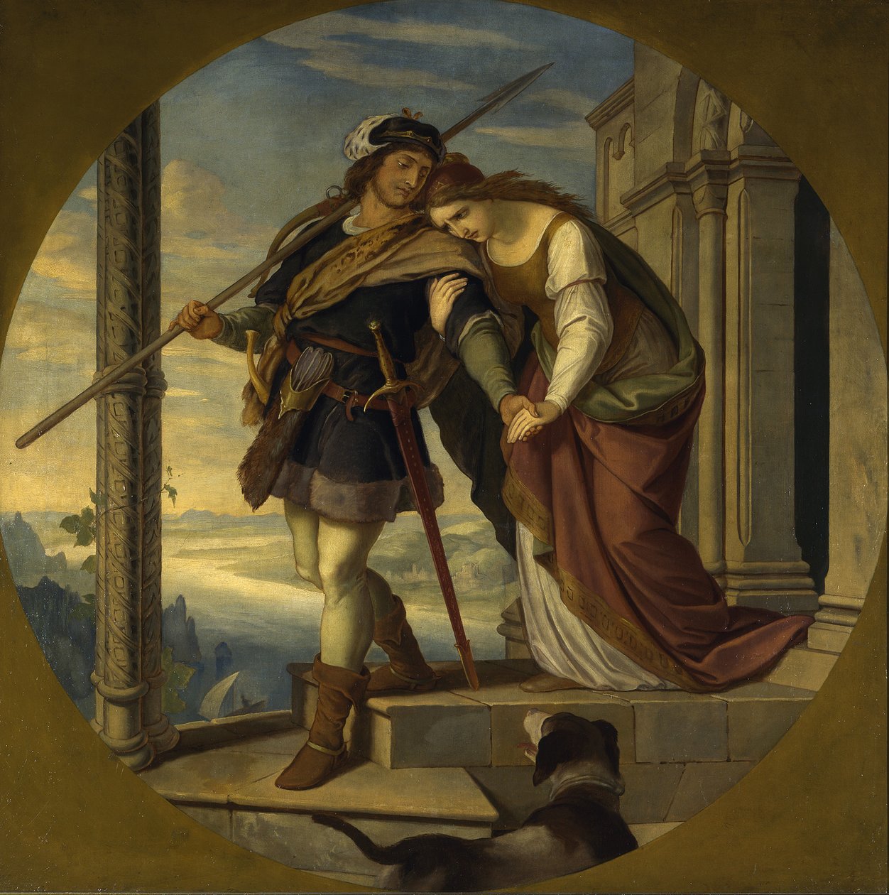 Pożegnanie Zygfryda z Krymhildą autorstwa Julius Schnorr von Carolsfeld