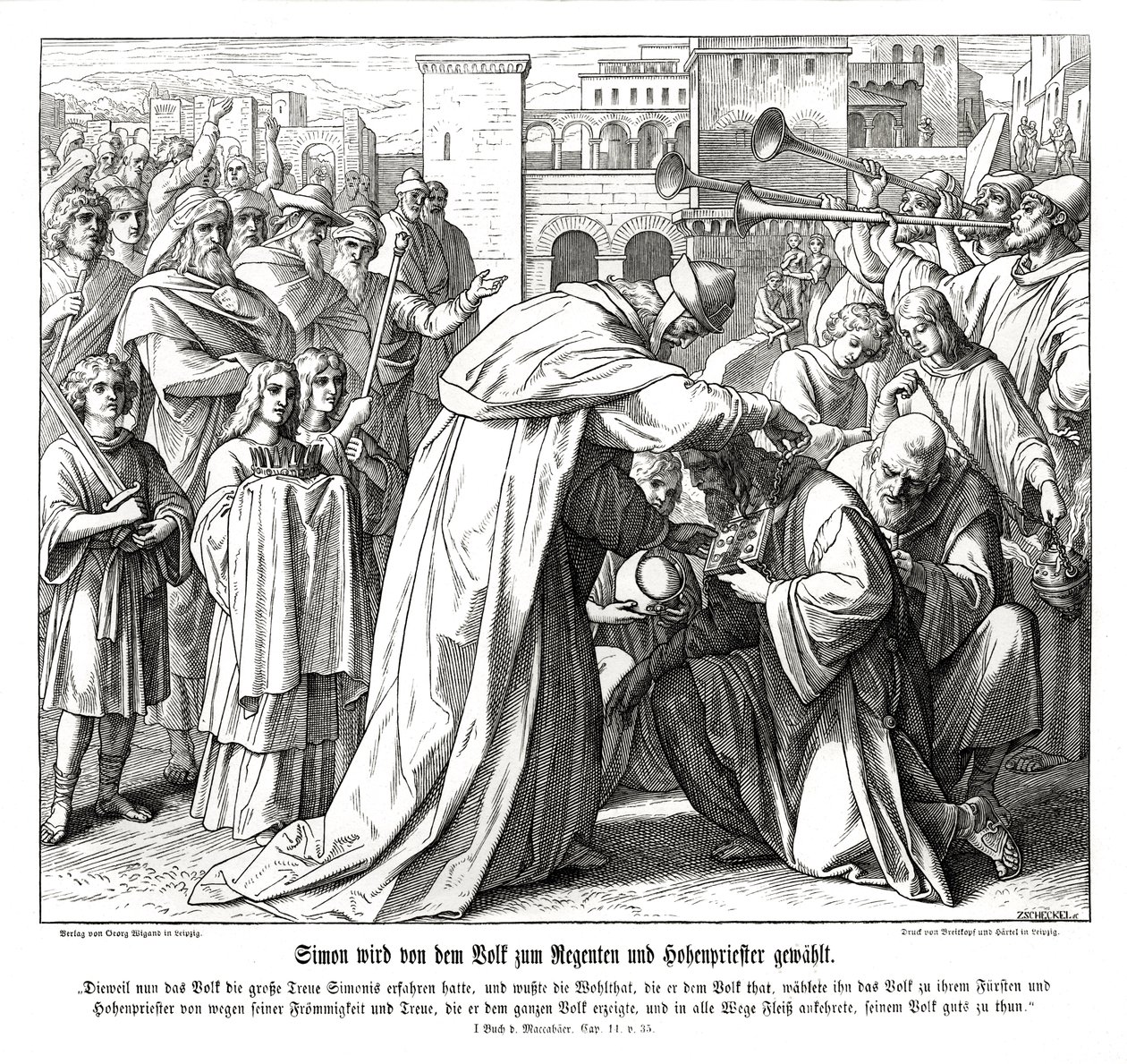 Szymon zostaje mianowany arcykapłanem autorstwa Julius Schnorr von Carolsfeld