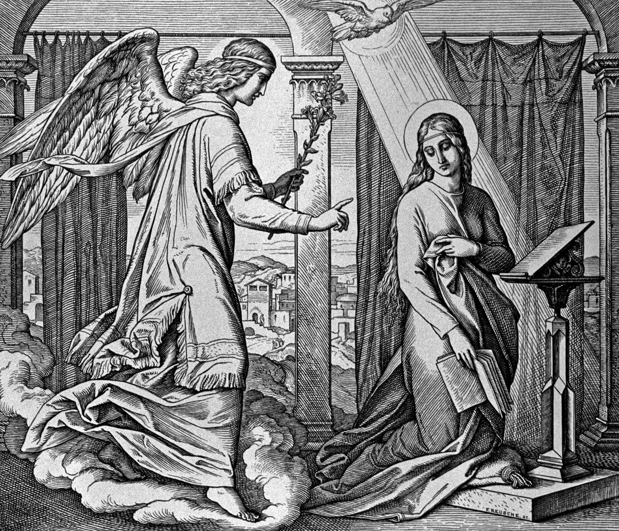 Zwiastowanie autorstwa Julius Schnorr von Carolsfeld
