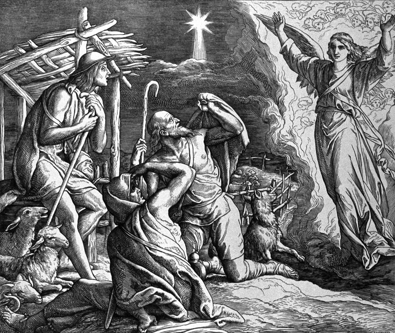 Zwiastowanie pasterzom autorstwa Julius Schnorr von Carolsfeld