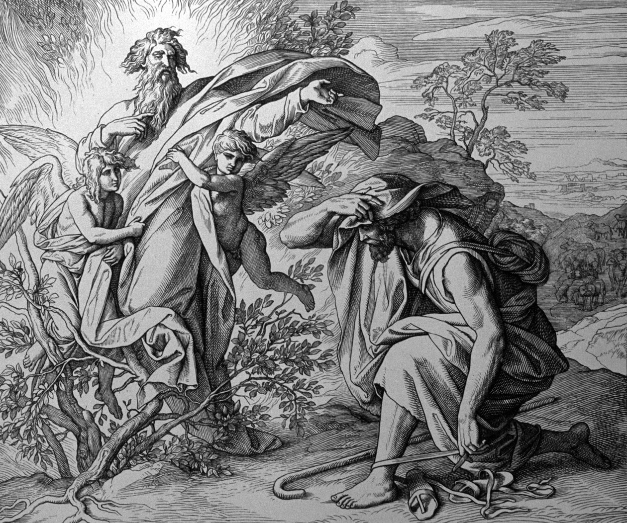 Płonący krzak autorstwa Julius Schnorr von Carolsfeld