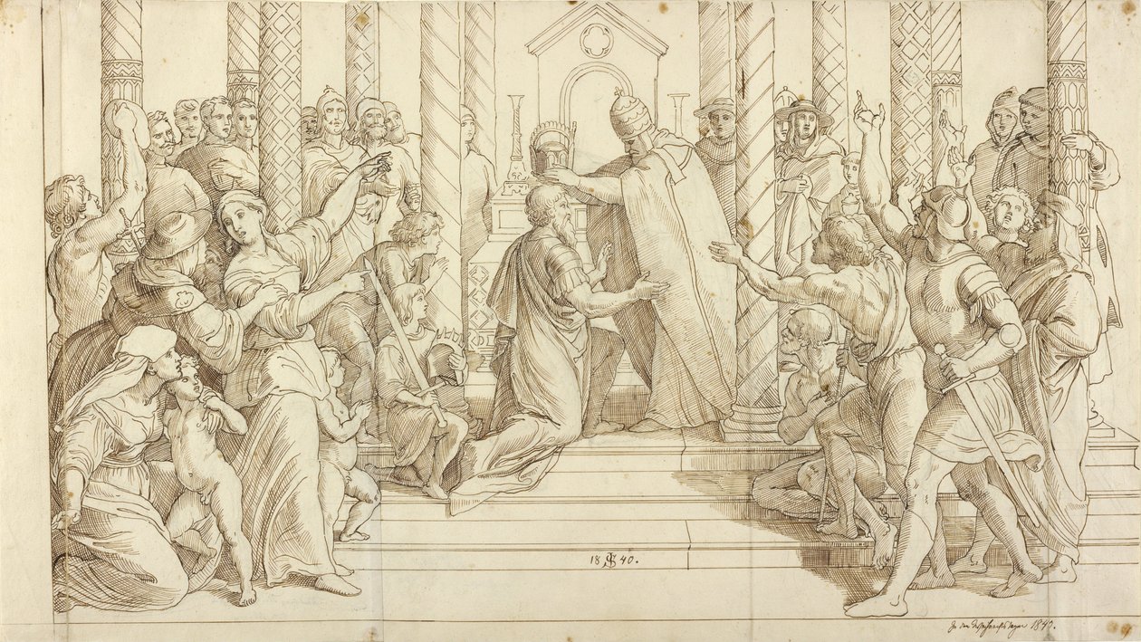 Koronacja Karola Wielkiego autorstwa Julius Schnorr von Carolsfeld