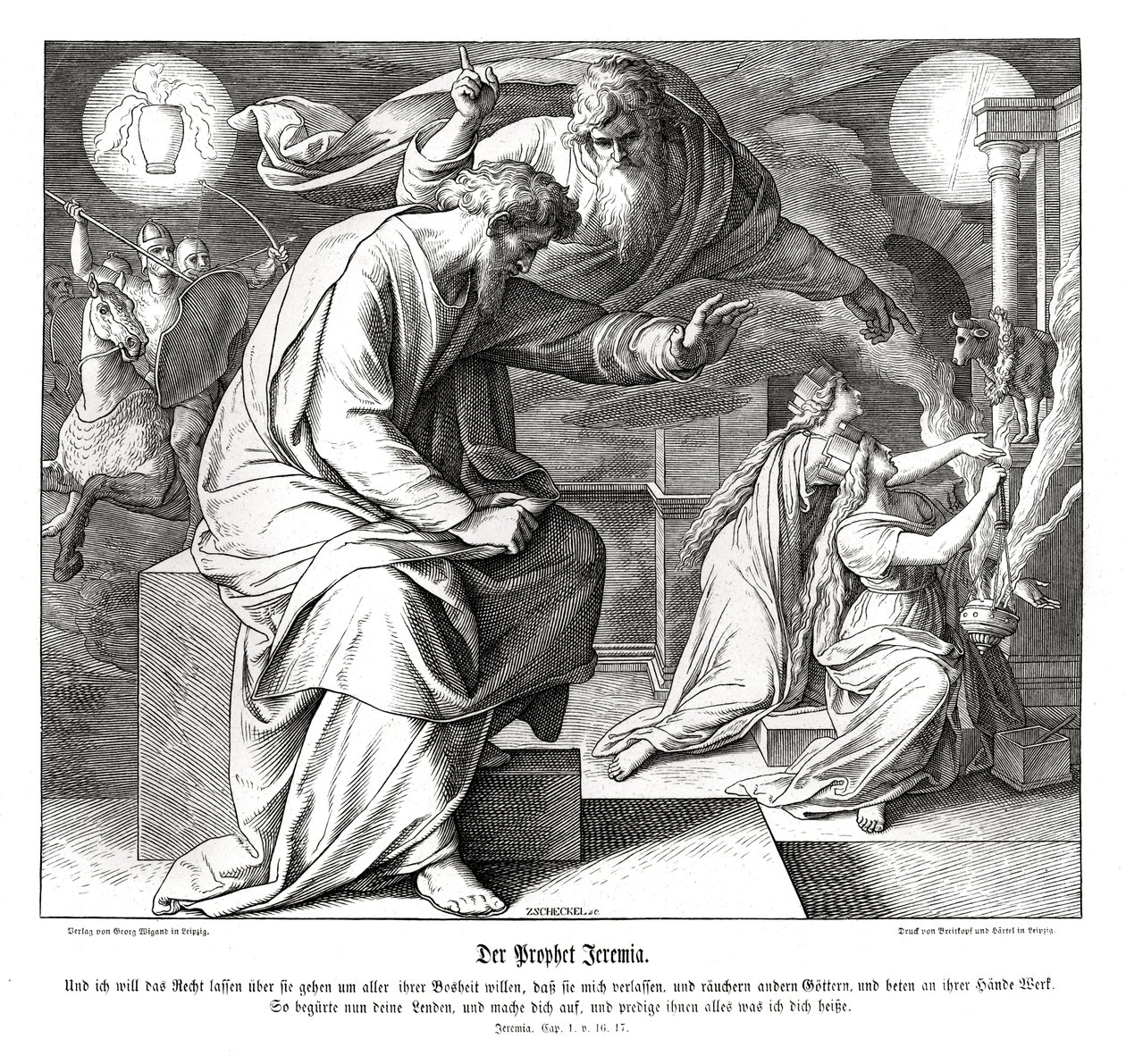 Prorok Jeremiasz autorstwa Julius Schnorr von Carolsfeld