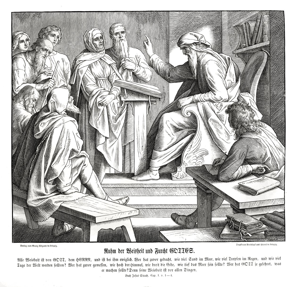Mądrość Pańska, Księga Syracha autorstwa Julius Schnorr von Carolsfeld