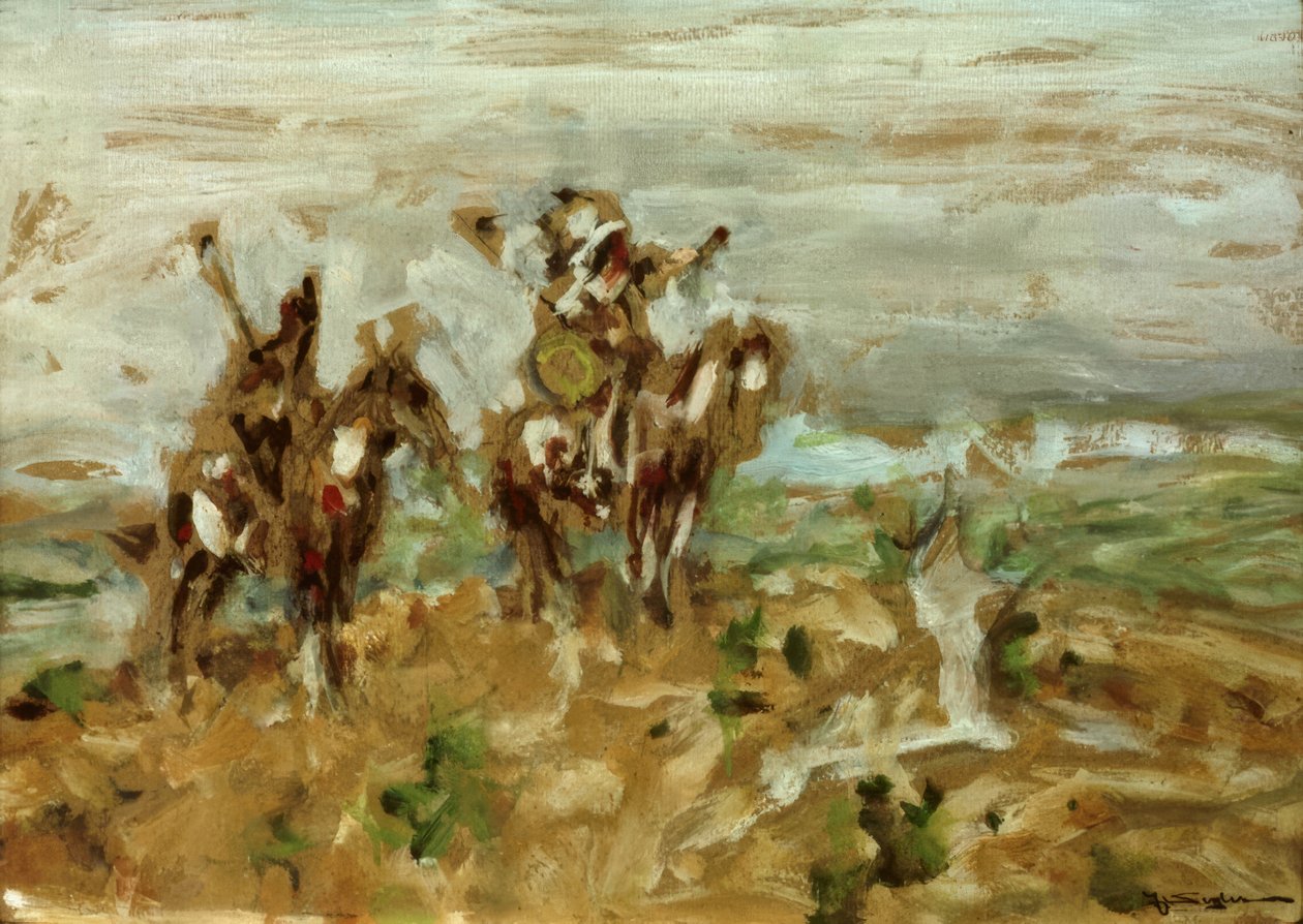 Zwiadowca Indian z plemienia Czarnych Stóp autorstwa Julius Seyler