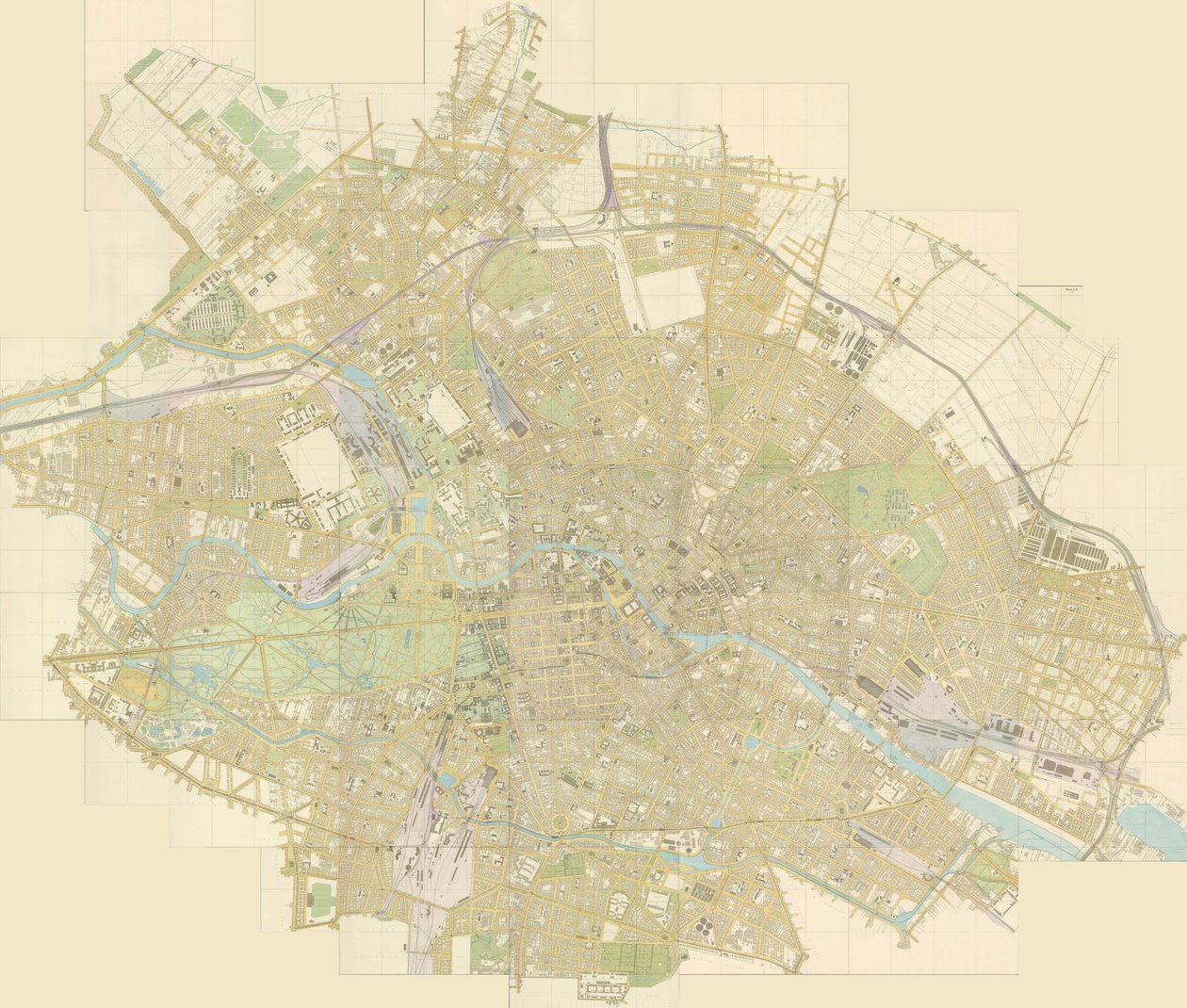 Przeglądowa mapa Berlina w 44 arkuszach autorstwa Julius Straube