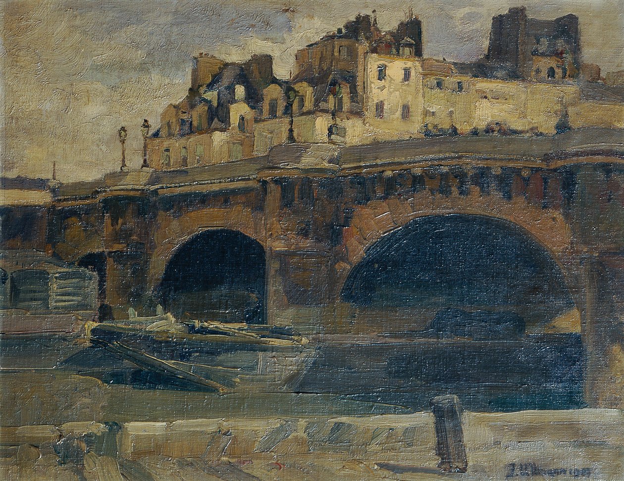 Paryski krajobraz z Pont Neuf autorstwa Julius Ullmann