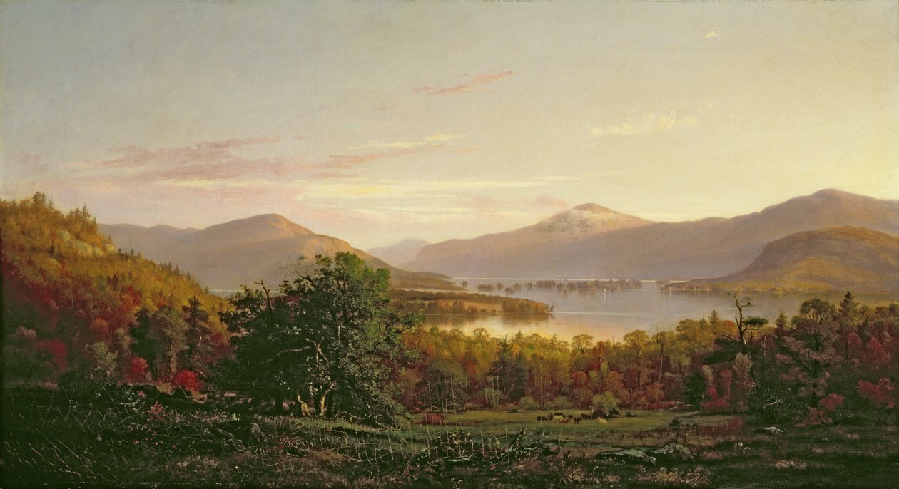 Widok na jezioro George autorstwa Junius R. Sloan