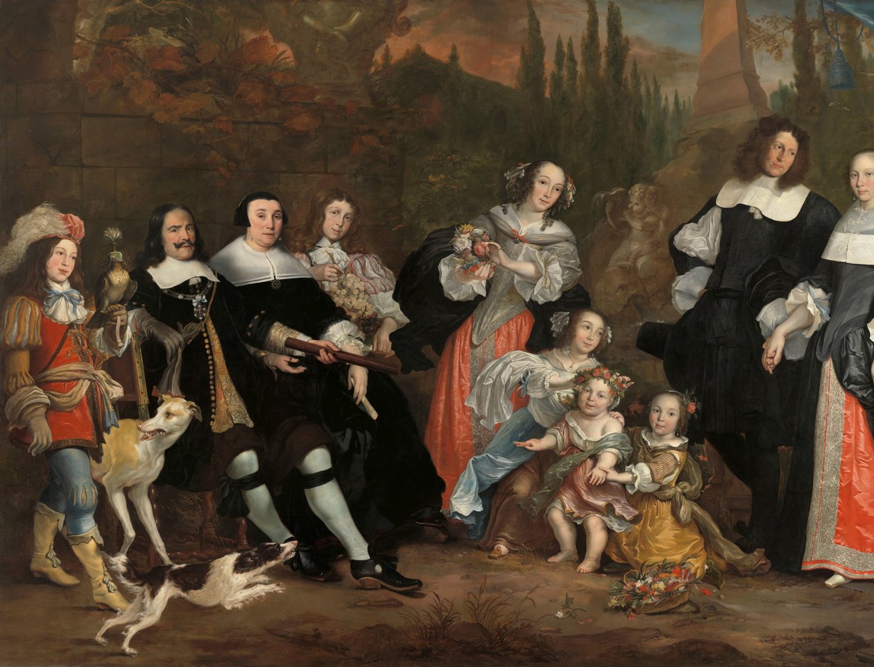 Michiel de Ruyter i jego rodzina autorstwa Juriaen Jacobsz.